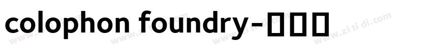 colophon foundry字体转换